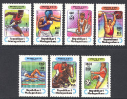 Delcampe - Madagascar, 1994, Olympic Games, Sports, MNH, Michel 1709-1715 - Madagascar (1960-...)