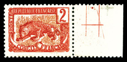 ** N°28b, 2c Erreur De Couleur: Brique Et Rose, Bord De Feuille. SUP (certificat)  Qualité: **  Cote: 470 Euros - Ungebraucht