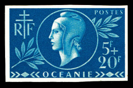 ** N°171a, 5f +20f Bleu-vert, Non Dentelé. SUP (certificat)  Qualité: **  Cote: 900 Euros - Unused Stamps