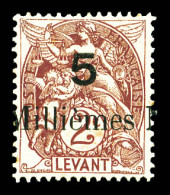 Delcampe - * N°62b, Erreur: 5m Sur 2c Brun Lilas Sur N°10 Du Levant. SUP. R. (signé Scheller/certificat)  Qualité: *  Cote: 2000 Eu - Ungebraucht