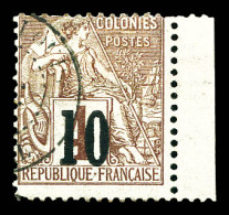 N°3B, 10 Sur 4c Lilas-brun Type III, Bdf. TB  Qualité: Oblitéré  Cote: 280 Euros - Used Stamps