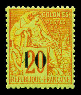 ** N°4E, 10 Sur 20c Brique TYPE VI (position 137), Très Bon Centrage, Fraîcheur Postale. SUP. R. (certificats)  Qualité: - Unused Stamps