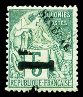 * N°7, 1F Sur 5c Vert, TB (signé Calves/certificat)  Qualité: *  Cote: 600 Euros - Unused Stamps