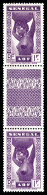 ** N°147b, 1F Violet En Paire Avec Interpanneau Non Découpé Bdf. SUP. R. (certificat)  Qualité: **  Cote: 1050+ Euros - Unused Stamps