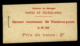 ** N°57-C1, 10c Marché Indigène, Carnet De 20 Timbres. TTB  Qualité: **  Cote: 225 Euros - Unused Stamps