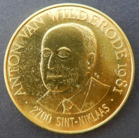 België Belgique Belgium Gedenkpenning Médaille Sint-Niklaas 20 Jaar Wase Ruilclub Anton Van Wilderode 50 Klaaskens (1542 - Pièces écrasées (Elongated Coins)