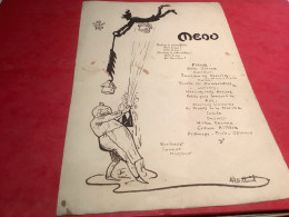 Delcampe - Menu 22/15 Octobre 1910 Dessin Al Bittard Pendons La Crémaillère - Menu