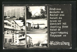 AK Waldkraiburg, Strassenpartie Im Wohngebiet, Hochhäuser - Waldkraiburg