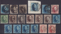 Belgique - Ensemble De 19 Médaillons Non-dentelés & Dentelés - Voir Scans - 1849-1865 Medaillen (Sonstige)