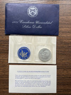 Delcampe - US United States Eisenhower Silver Dollar 1971 S UNC Sealed With Mint Token In Blue Envelope - Mint Sets