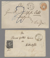 Sachsen - Marken Und Briefe: 1855, Brief Mit 1/2 Ngr (Mi.Nr.8) Von GRIMMA Nach K - Saxony