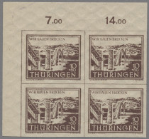 Sowjetische Zone - Thüringen: 1946, Wiederaufbau Zerstörter Brücken, Der Komplet - Other & Unclassified