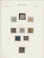 Altdeutschland: 1850-1923, Sammlung In 2 Vordruckalben Mit U.a. Braunschweig, Ha - Collections