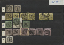 Altdeutschland: 1850-1923, Partie Auf Stecktafeln In Einer Kobra-Box Mit U.a. Ba - Collections