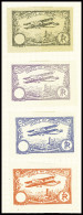 * Meeting De Bourges 1922 : 4 Timbres Semi-officiels Du Meeting, Non Dentelés Sans Valeur Indiquée + Bloc De 8 ND En Noi - Other & Unclassified