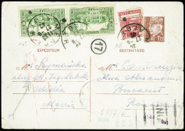 Lettre Entier CP 1F20 Pétain En Mixte Avec Algérie N°105 En Paire + 165 Obl Médéa (1942) Pour Bucarest, Destination RR. - Other & Unclassified