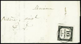 Lettre 2 Lettres AFF Taxe N°1, 10c Noir. TB - Altri & Non Classificati