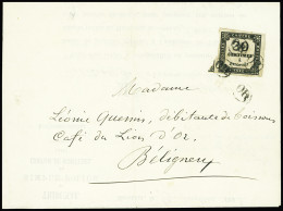 Lettre N°6 30c Noir, Obl. OR 4 Fois Sur Avertissement Du Tribunal De Montluel 29/7/83, Cachet Bleu CAMP DE LA VALBONNE ( - Altri & Non Classificati