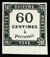 (*) N°9B 60c Noir NON EMIS, Neuf Sans Gomme, Légère Jaunissure Sinon TB, Rare - Altri & Non Classificati