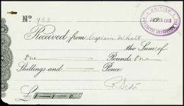 Delcampe - Lettre Reçu Autographe Signé Par Robert F. Scott Le 25 Juin 1910 Avec Cachet Ovale Violet "British Antarctic Expedition - Altri & Non Classificati