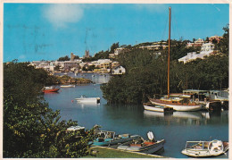 BERMUDA - Paget , View From The Foot Of The Lane Old Postcard Used W Stamp 1982 - Bermuda