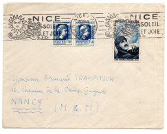 Tarif Du 6.01.1949 - Env. Affranchie à 15f Avec 1f50 Mariannex 2+ 12f Noguès - Oblit. Nice (Alpes-Maritimes) 5.12.1951 - 1944 Coq Et Marianne D'Alger
