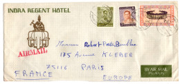 Delcampe - THAILANDE - Affr. Sur Lettre A En Tête  Par Avion Pour La France - Thailand