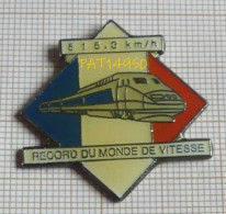 PAT14950 TGV GRIS SNCF RECORD DU MONDE DE VITESSE 515.3 Km/h En Version EPOXY - TGV