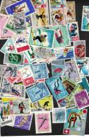 Delcampe - Lot De 180 Timbres SPORTS D'HIVER - Ski