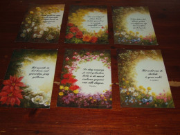 79360- 6x ILLUSTRATIES MET SPREUKEN - Other & Unclassified
