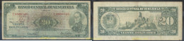 3941 VENEZUELA 1966 VENEZUELA 20 BOLIVARES 1966 - Venezuela