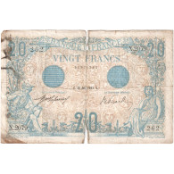 France, 20 Francs, Bleu, 1912-07-25, X.2079, TB - 20 F 1905-1913 ''Bleu''