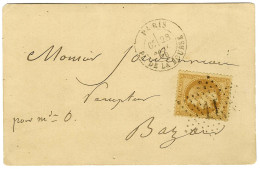 Etoile 1 / N° 28 Càd PARIS / PL DE LA BOURSE 28 SEPT. 70 Sur Carte Pour Bazas Sans Càd D'arrivée. LES ETATS UNIS Probabl - War 1870