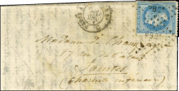 Lettre Avec Texte Datée De Paris Le 28 Septembre 1870 Pour Saintes. Au Recto, Losange PB2e / N° 29 Càd PARIS A BORDEAUX - War 1870