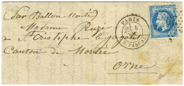 Etoile 29 / N° 29 Càd PARIS / R. PASCAL (rare) 4 OCT. 70 Sur Lettre Pour Mortrée. Au Verso, Càd LAIGLE A PARIS (jour) 14 - War 1870