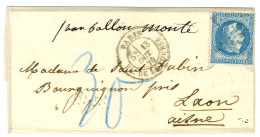 Etoile 1 / N° 29 Càd PARIS / PL DE LA BOURSE 13 OCT. 70 Sur Lettre Sans Texte Pour Laon Sans Càd D'arrivée (zone Occupée - War 1870