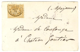 Càd PARIS R. ST DOMque ST GN 58 29 SEPT. 70 / N° 28 Sur Carte Pour Château-Gontier. Au Verso, Càd D'arrivée 22 OCT. 70. - War 1870