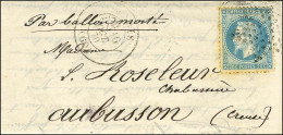 Etoile / N° 29 Càd PARIS (60) 16 OCT. 70 Sur Lettre '' Par Ballon Monté '' (avec Bon Texte Historique) Adressée Par Mons - War 1870