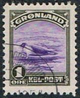 1945. New York Issue. 1 Øre Violet/brown-black Seal On An Ice-floe. (Michel 8) - JF164770 - Gebraucht