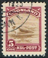 1945. New York Issue. 5 Øre Buff/red-violet Seal On An Ice-floe. (Michel 9) - JF164771 - Gebraucht