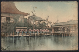 AK Nagoya, Japanerinnen Mit Schirmen Am Ufer - Nagoya