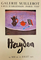 Delcampe - HENRI HAYDEN - AFFICHE ORIGINALE EXPOSITION- GALERIE SUILLEROT PARIS- RARE- 1975 - Affiches