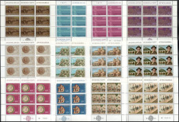 Delcampe - ** Jugoszlávia 1971-1983 Europa CEPT 12 Db Kisív - Altri & Non Classificati