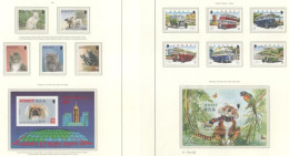 Delcampe - ** Jersey Gyűjtemény 1994-2002 Közel 100 Különféle Sor / Blokk / Kisív Leuchtturm Falcmentes Előnyomott Albumlapokon - Altri & Non Classificati