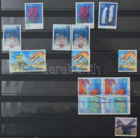 Delcampe - O Néhány Száz Különféle Modern Japán Bélyeg 32 Fekete Lapos Schaubek Berakóban, Sötétzöld Borítóval, Kijáró Lapokkal - Altri & Non Classificati