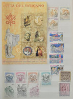 Delcampe - **, O Vatikán + NSZK Szép Gyűjteményrészek, Benne Sok Vatikáni Blokk, 16 Lapos A/4-es Berakó 8-8 Oldalán, Hozzá Pecsétel - Sonstige & Ohne Zuordnung