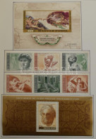 Delcampe - **, O Festmény Gyűjtemény, 501 Db Klf Bélyeg, Házi Készítésű Albumlapokon, Iratrendezőben, Tokkal - Sonstige & Ohne Zuordnung