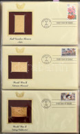 Delcampe - Amerikai Egyesült Államok 1995-1996 75 Klf Aranyfóliás FDC, Dekoratív Nagyalakú FDC Berakóban, Oldalanként 3-3 Férőhely, - Sonstige & Ohne Zuordnung