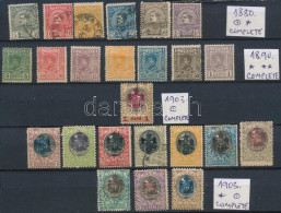 Delcampe - (*), *, O Szerbia 1880-1918 5 Db Teljes és 1 Hiányos Sor - Sonstige & Ohne Zuordnung