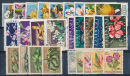 Delcampe - **, * Virág Motívum Kis összeállítás Vegyes Külföldi Sorok, Töredéksorok Stecklapon - Sonstige & Ohne Zuordnung